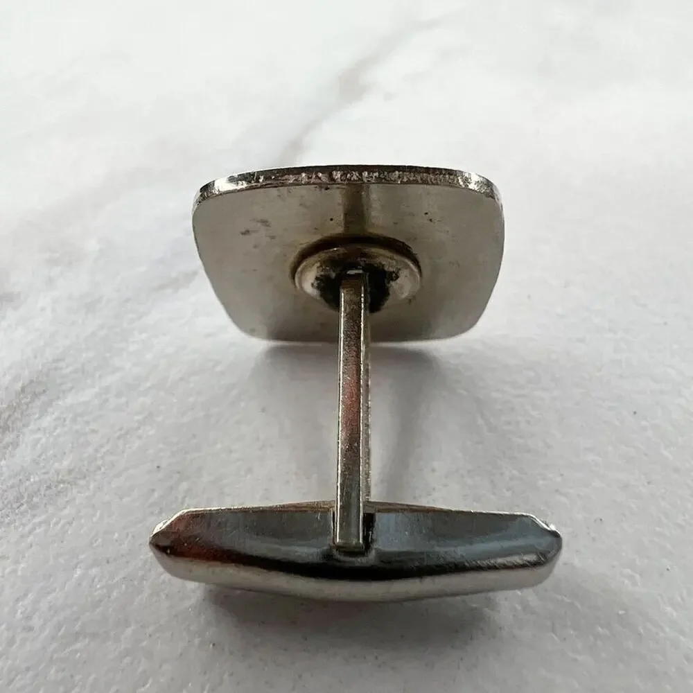 Vintage Silver Tone Square Patent 2920363 Single Cufflink